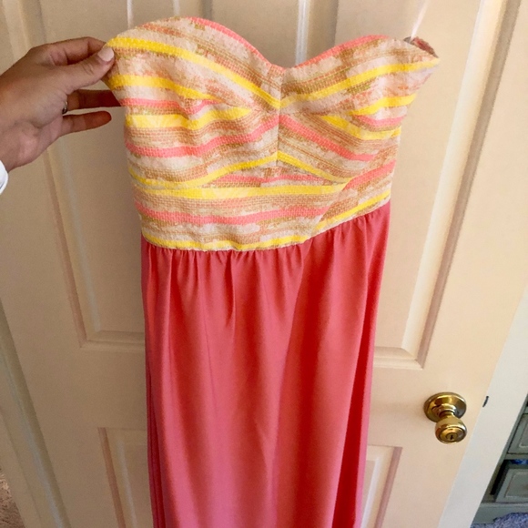 Anthropologie Shop Bop Hutch Pink and Yellow Maxi - Picture 6 of 8